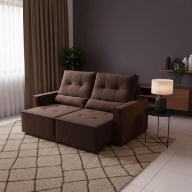 Imagem de Sofá Retratil 2 Lugares 160m Luxemburgo - REC Estofados, Marrom