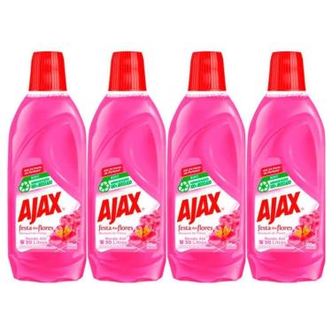 Imagem de Kit 4 Limpador Ajax Festa Das Flores Bouquet De Flores 500ml