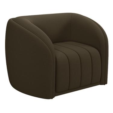Imagem de Poltrona Decorativa Para Sala De Estar Lazio M03 Veludo Marrom - Lyam Decor