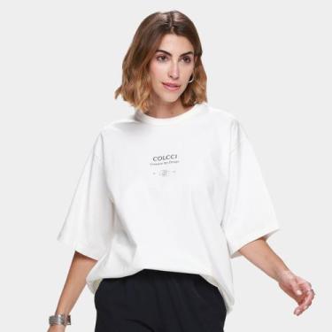 Imagem de Camiseta Colcci Casual Feminina, Off white, P