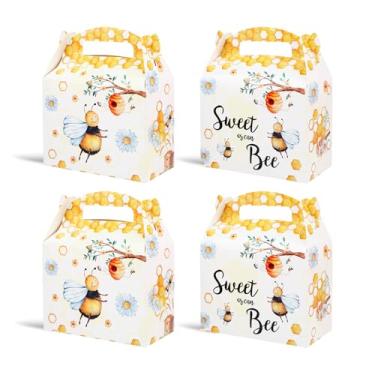 Imagem de Sumalon 36 caixas de lembrancinhas de festa com alças, caixas de doces dobráveis de papel de 15 cm, caixas de presente para aniversário, chá de bebê, casamento, decorações de artigos de festa infantil