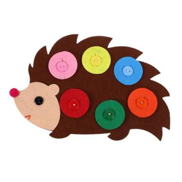 Imagem de Totority Kit de artesanato de feltro DIY para crianças pequenas com botões para brincadeiras sensoriais e diversão em família, aumenta a criatividade e a coordenação motora fina