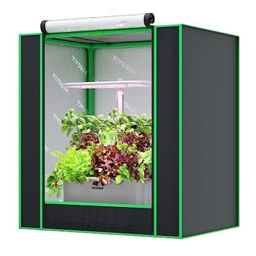 Imagem de VIVOSUN Barraca de Cultivo Pequena para Aerogarden, Sistema de Cultivo Hidropônico, Barraca de Cultivo Interna Mylar Altamente Reflexiva de 20 "X14" X 21 "Com Design de Fundo Selado, Janela de Ventila