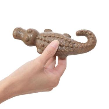 Imagem de Germanhart Mordedor Jacaré, Material Sustentável PP e Fibra de Coco, Aromatizante de Carne, 16 cm, Brinquedo para Cães, Limpeza Dental