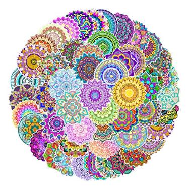 Imagem de Adesivos mandala para garrafa de água, telefone, skate, laptop, cadernos, adesivo, presente para amigos e familiares