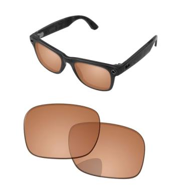 Imagem de PapaViva Lentes de substituição compatíveis com óculos inteligentes Ray-Ban Meta Wayfarer (Gen 2) RW4012 50 mm Brownish Pro+