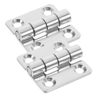 Imagem de 2 peças 46 mm triangular prata porta celeiro hardware pequeno caixa de madeira dobradiças suaves silenciosas substituição portão dobradiças móveis (3,70 x 3,50 x 0,90 cm)