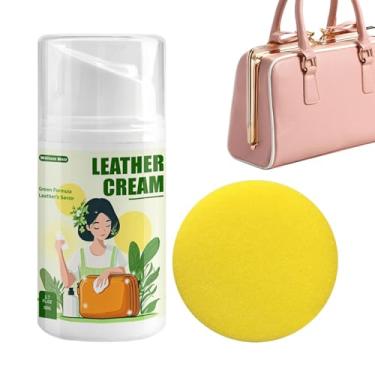 Imagem de Condicionador de couro para sapatos | Creme hidratante de 50 g para couro, limpador de assento de carro, protetor de móveis, esponja incluída, condicionador de jaqueta nutritiva para sofás, jaquetas