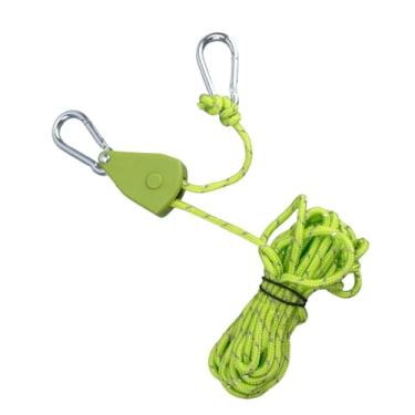 Imagem de Amarração de corda | Cabide de corda resistente | Catraca de bloqueio ajustável resistente para luzes de carga, tendas, garagem, vários caminhões de cultivo de amarração