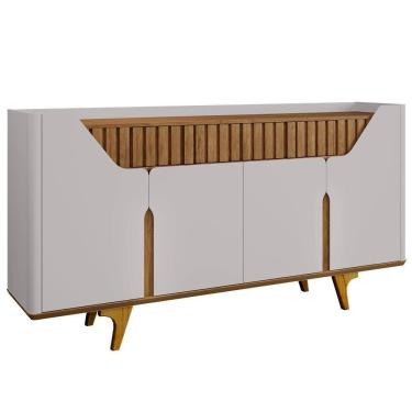 Imagem de Balcão Buffet 4 Portas Danubio 180 Cm Bechara Off White Naturalle