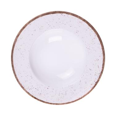 Imagem de Prato Pasta Tramontina Rústico Marrom em Porcelana 27 cm