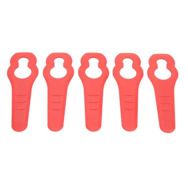 Imagem de Cryfokt Lâminas de Corte de Plástico para Cortador de Grama, Corte Eficiente de Grama, 50 Peças, Ferramenta de Jardim para Capina, Material Vermelho ABS
