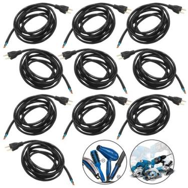 Imagem de 10 Unidades Cabo Elétrico Flex Com Plug 10a 2.0x 1.50x 2,82m - SUZER, 