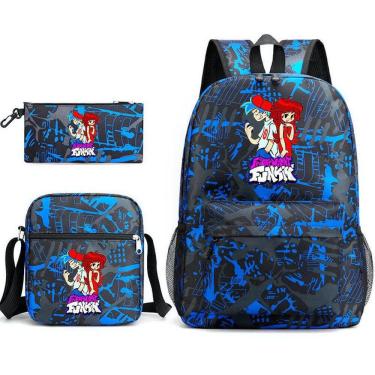 Imagem de Conjunto de mochilas Black Fridays Nights Satchel Anime para crianças