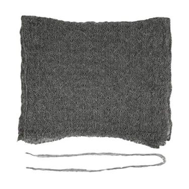 Imagem de Cobertor de bebê SIWOTED infantil macio para pele envoltório amigável com acessórios de adereços para fotografia (Cinza)