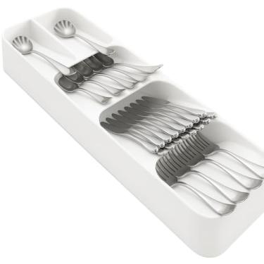 Imagem de Bandeja Organizadora para Gavetas de cozinha com 5 Divisórias – Organizador de Talheres, Separador de Gaveta para Cozinha, Mesa e Armário, Separação de talheres