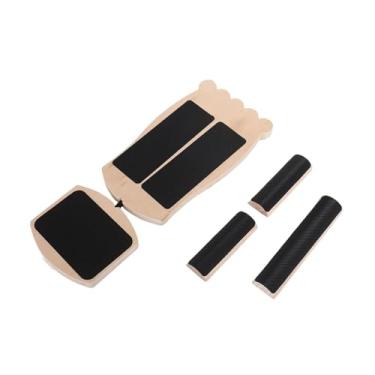 Imagem de KiBcsLic Prancha de Equilíbrio de Uma Perna, Estabilizador de Tornozelo, para Uso em Pé, Prancha de Equilíbrio de Tornozelo de Madeira para Uso Interno, Design de Pés