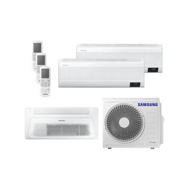 Imagem de Ar Condicionado Multi Tri Split HW e K7 Samsung Wind Free 24000 BTU (2x9000+1x18000) Quente e Frio Inverter R410 220V  (AJ068AXJ3KH/AZ)