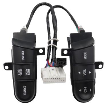 Imagem de Interruptor de controle de cruzeiro para volante compatível com Honda Civic 2006 2007 2008 substitui 36770-SNA-A12 36770-SVA-A41 luz de fundo amarela