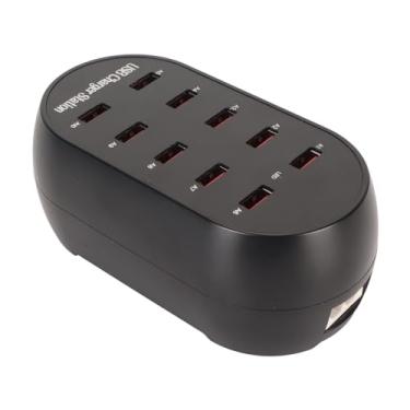 Imagem de aqxreight Carregador de Hub USB Multiportas 100?240V 50W 5V 2.4A Segurança Garantida Estação de Carregador USB de 10 Portas para Telefone Tablet Laptop Computador Plugue e Carregamento da UE 10