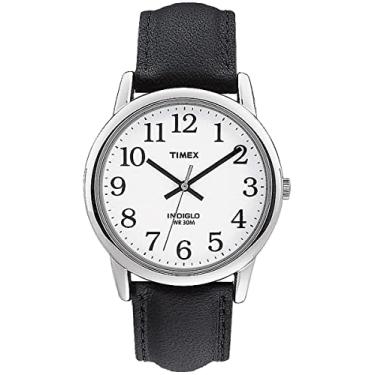 Imagem de Timex Relógio masculino Easy Reader, preto/prata/branco/A/35 mm, 35mm, Relógio de leitura fácil