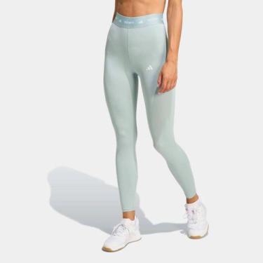 Imagem de Calça Legging Adidas Techfit Capri Feminina, Verde, G