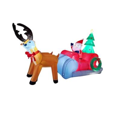 Imagem de Esquirla Decoração de Natal Inflável de Papai Noel com LED Embutido para Quintal, Ou Gramado.