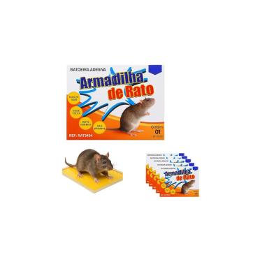Imagem de Ratoeira Adesiva para Captura de Ratos, 25x17.5 cm, Cola Especial, Uso Doméstico e Comercial