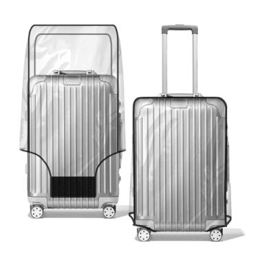 Imagem de Yitexin As capas de bagagem de PVC transparente de 50,8 cm servem para bagagem com rodas, capa protetora transparente à prova d'água com gancho e laço grandes para viagens de avião, Transparente, 24