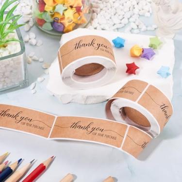 Imagem de 240 peças/2 rolos de etiquetas de agradecimento, adesivos de papel autoadesivos, etiquetas adesivas para envelopes, envelopes com bolhas, sacos Ppaer, acessórios de artesanato faça você mesmo, vintage