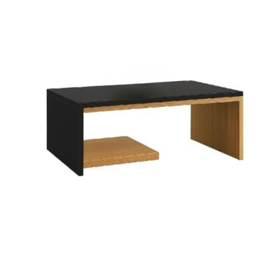 Imagem de Mesinha de Centro Apoio Lateral Moderna Para Sala mesa de centro centro de sala(Preto/Nature)