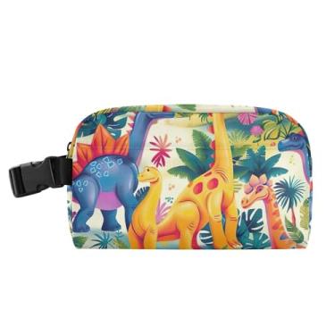 Imagem de TSENQUE Lancheira de dinossauros colorida personalizada para mulheres, meninas, lancheira masculina e infantil, lancheira para trabalho, portátil, pequena, fofa, para alimentos, bolsa térmica para