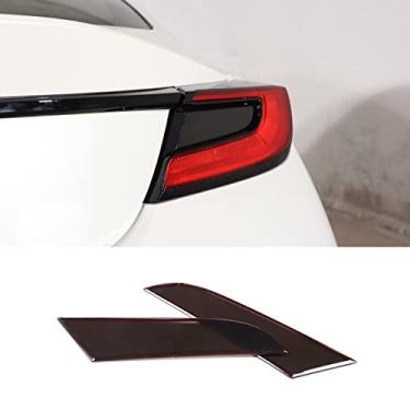 Imagem de Sekhyna Acabamento da tampa da lâmpada traseira compatível com Toyota 86 GR86 Subaru BRZ ZD8 2022 2023 2024 ABS luz de inversão preto fumado proteção patch acessórios de acabamento 2 peças (preto)