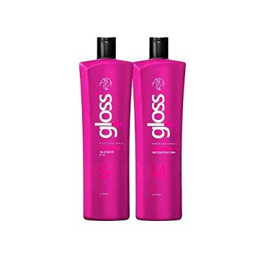 Imagem de Kit Progressiva Shampoo Máscara Reconstrutora 1L Fox Gloss