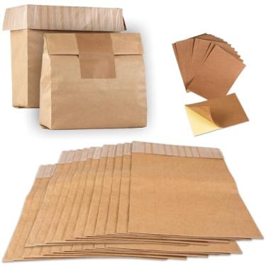 Imagem de Wenses Sacos compactadores de lixo para cozinha (pacote com 24), sacos compactadores de papel Kraft 25% mais espessos com forro à prova de vazamento e selos adesivos