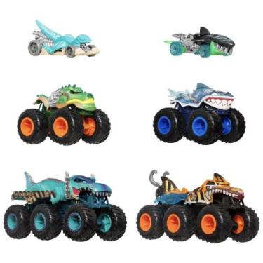 Imagem de Hot Wheels Monster TRUCKS SHARKS Vs.dinos 1:64 6-PACK (S