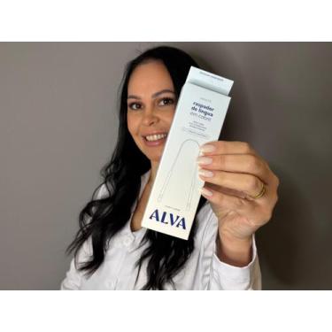 Imagem de Raspador de Língua Alva em Cobre