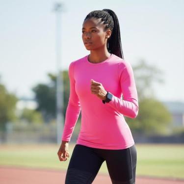 Imagem de Camiseta Feminina Manga Longa Dryfit Proteção UV50 Cores Sortidas - Ev