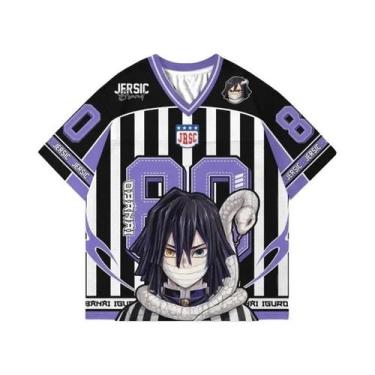 Imagem de Camiseta Unissex Oversize Estilo Y2K Coreano Demon Slayer Kimetsu Anim