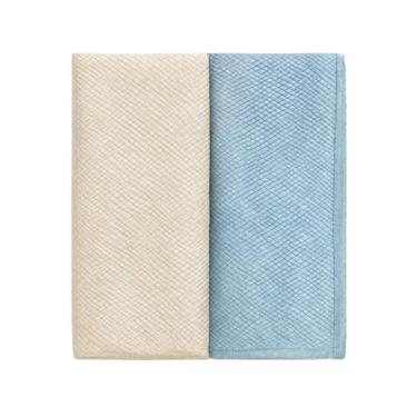 Imagem de Kit 3 Panos de Microfibra Escama de Peixe 40x60cm Sortido para Limpeza Multiuso Cozinha Casa Carro Vidros Superfície