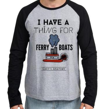 Imagem de Camiseta Manga Longa blusa Grey's Anatomy Barca Derek, G  adulto