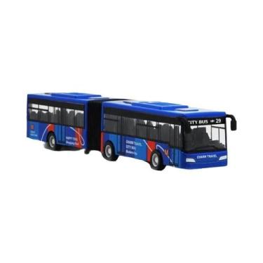 Imagem de Modelo De Carro De Liga Simulador De Ônibus De Duas Seções Alongado Co