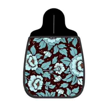 Imagem de Lixeira De Carro Organizador Lixinhocar Arabesco Floral Azul Fundo Escuro