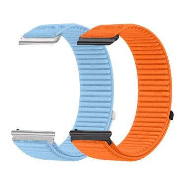 Imagem de Harikiri Pacote com 2 pulseiras de relógio de nylon trançado de 20 mm com Ga rmin Vivoactive 6/5/3, liberação rápida ajustável para Galaxy Watch 7/6/5/4, AM AZFIT Active 2/GTS 4/3/2, Fossil Gen 6
