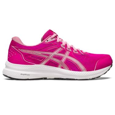 Imagem de ASICS T nis de corrida feminino Gel-Contend 8, Rosa (Pink Rave/Pure Silver), 5.5