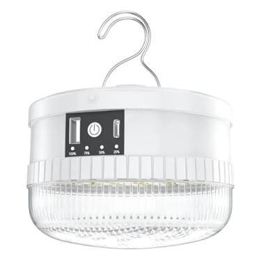 Imagem de Luminária LED Portátil 80W Recarregável com Bateria 2000mAh, 3 Modos de Luz, Resistente à Água, Bivolt 127/220V para Camping e Emergência