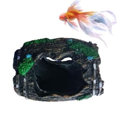 Imagem de Decoração Para Aquário - Design de Barris Partidos Ornamento de Resina - Acessórios Artificiais Para Aquário - Para Pequenos Animais Camarão Estrela Do Mar Tartaruga Água-Viva Réptil Água Doce