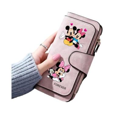 Imagem de Carteira Feminina Mickey Minnie Porta Cartões E Moedas Bolsas Feminina