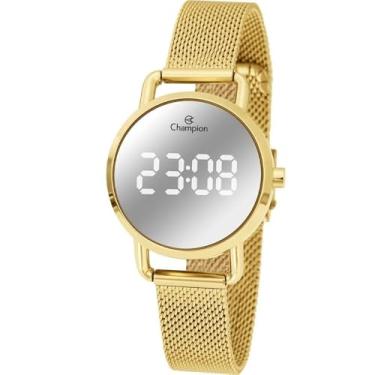 Imagem de Relógio Feminino Champion Digital Led Dourado CH48199B