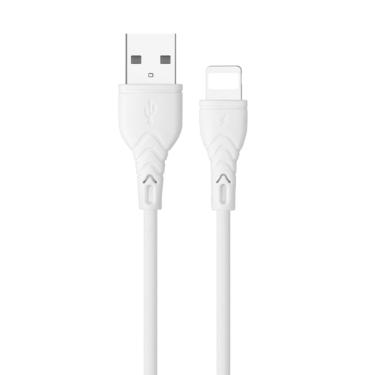 Imagem de Cabo USB A para Lightning Branco Econômico Plug and Play Forte e Seguro